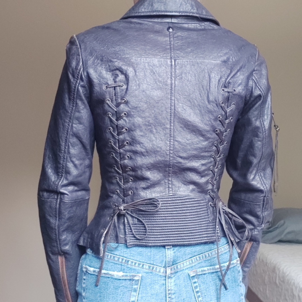 Vintage Diesel Lace Up Moto Jacket
